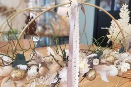 Oster-Workshop - Herstellung eines eleganten Kranzes zum Aufstellen - La Linotte - Bonjour Alsace