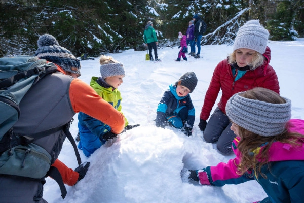 Schneeschuhwanderung P'tits Trappeurs - Bonjour Alsace